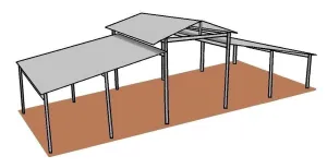 24'D x 60'W Raised Center Aisle Cover