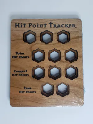 5e Hardwood Hit Point Tracker - Maple Wood