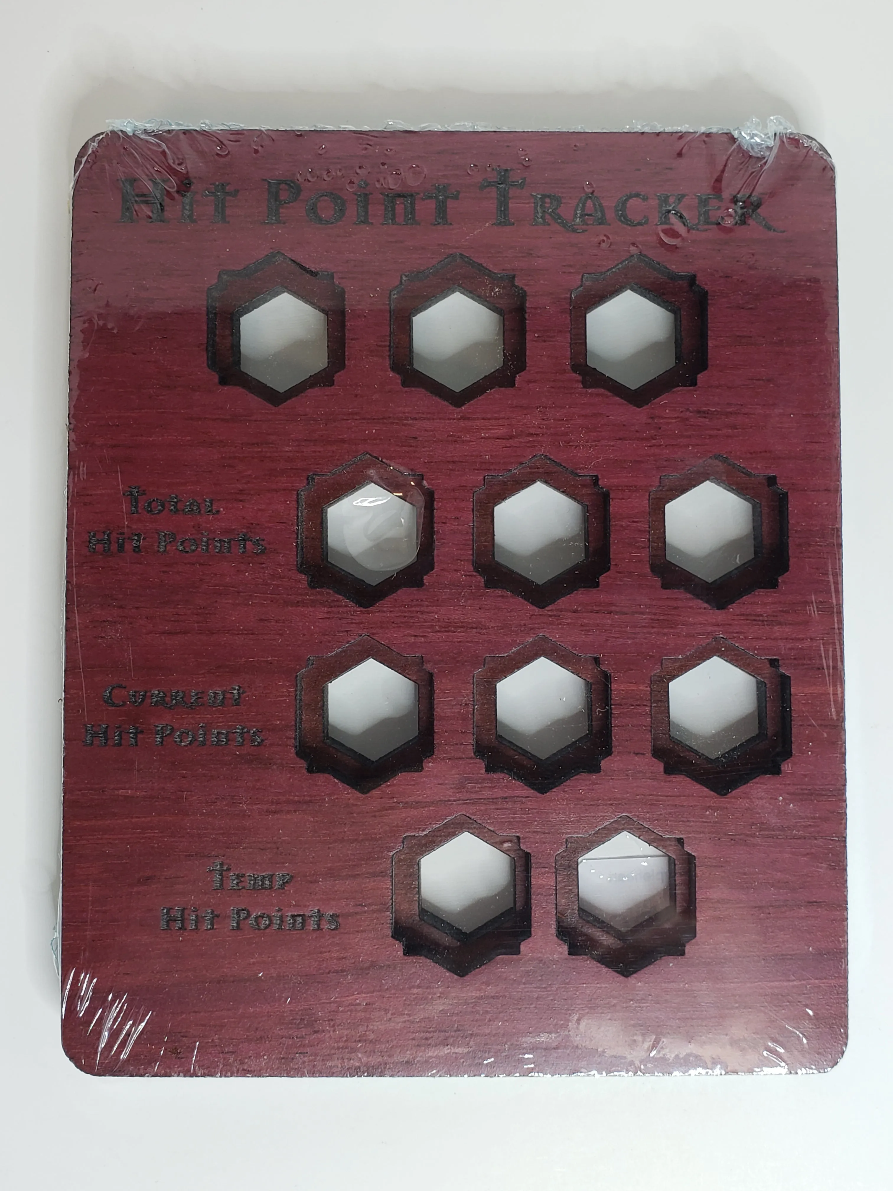 5e Hardwood Hit Point Tracker - Purpleheart Wood