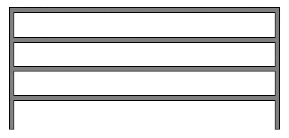 8'W x 3'H Mini Corral Panel 4-Rail 1-3/8