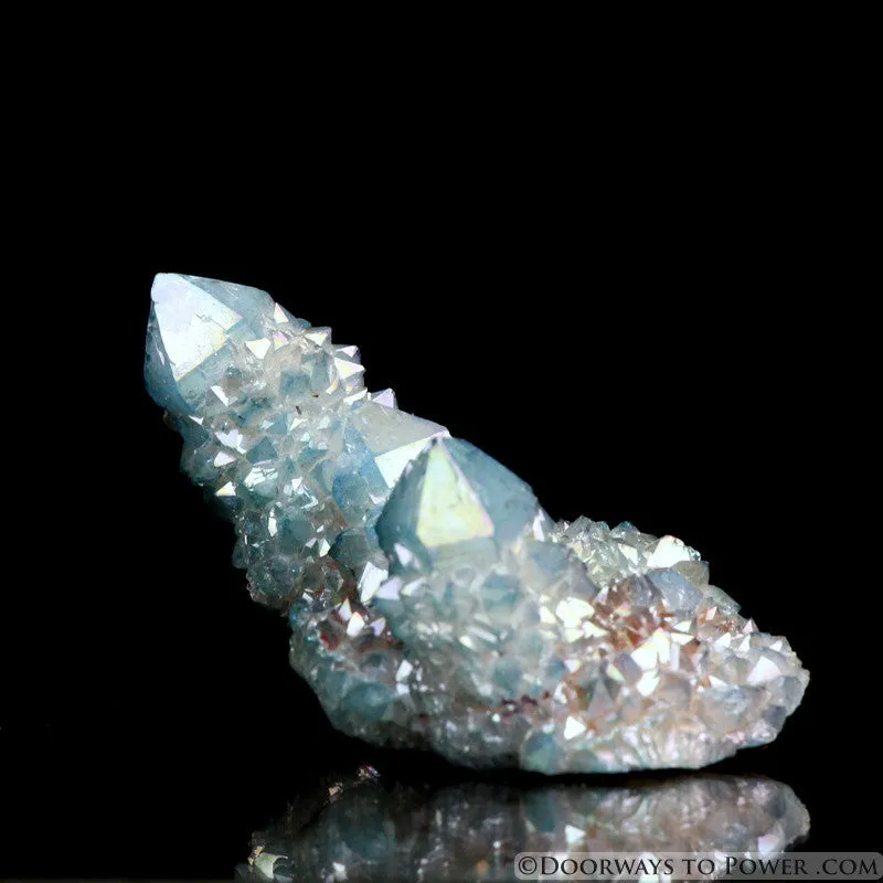 Aqua Aura Quartz Cluster Channeling Crystal