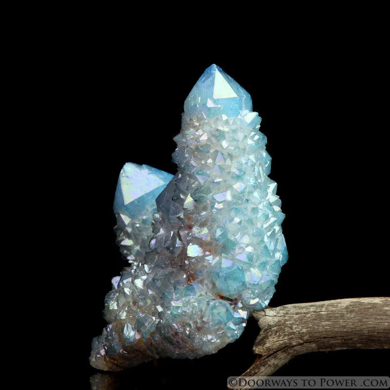 Aqua Aura Quartz Cluster Channeling Crystal