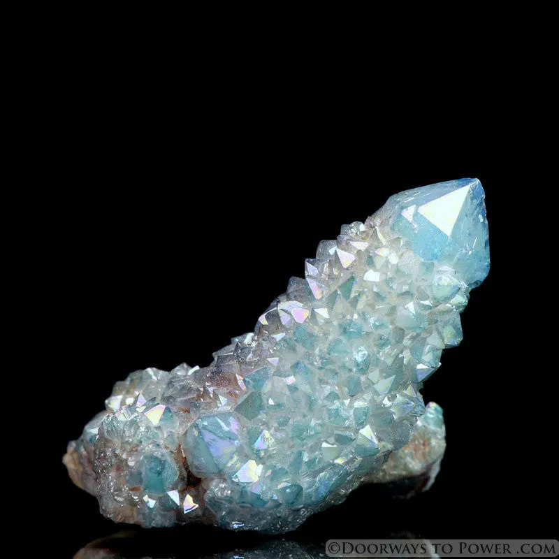 Aqua Aura Quartz Cluster Channeling Crystal