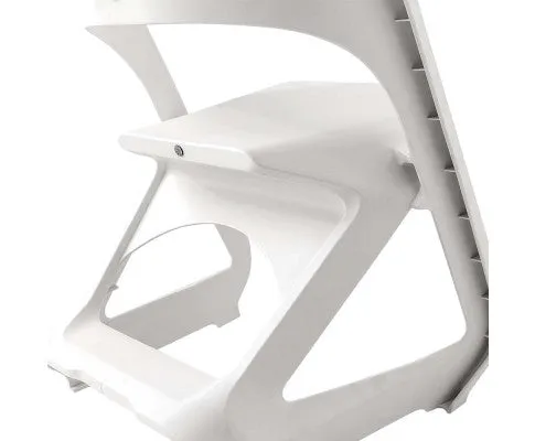 ArtissIn Set of 4 Dining Chairs Office Cafe Lounge Seat Stackable Plastic Leisure Chairs White