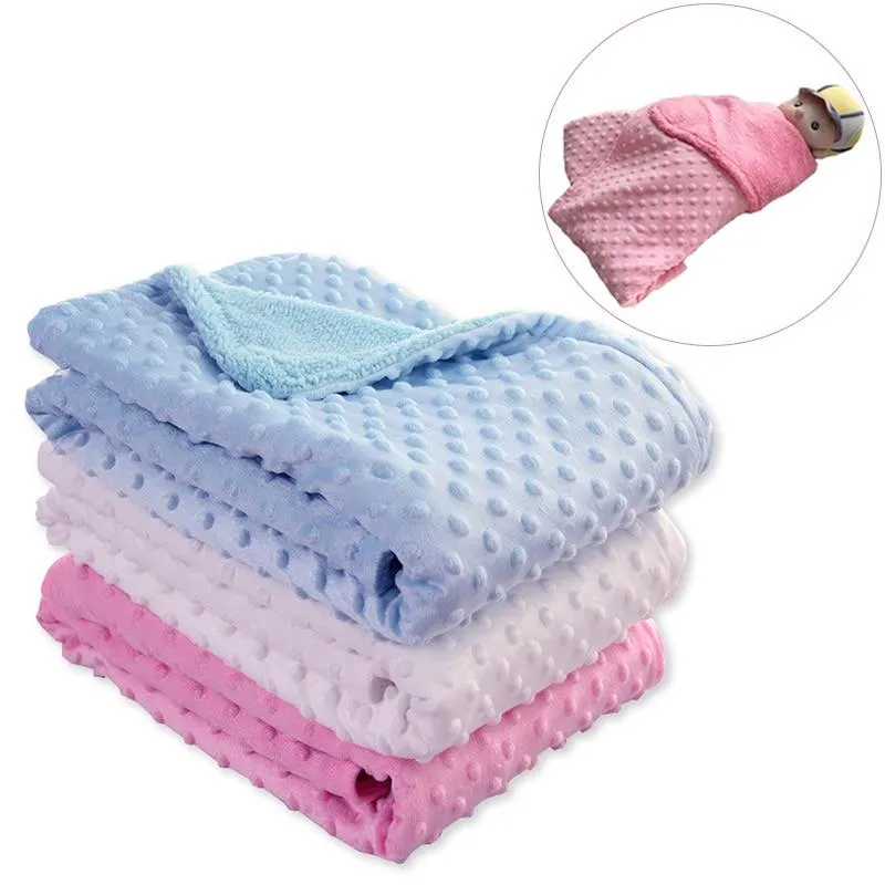 Baby Thermal Soft Cotton Fleece Swaddle Blanket