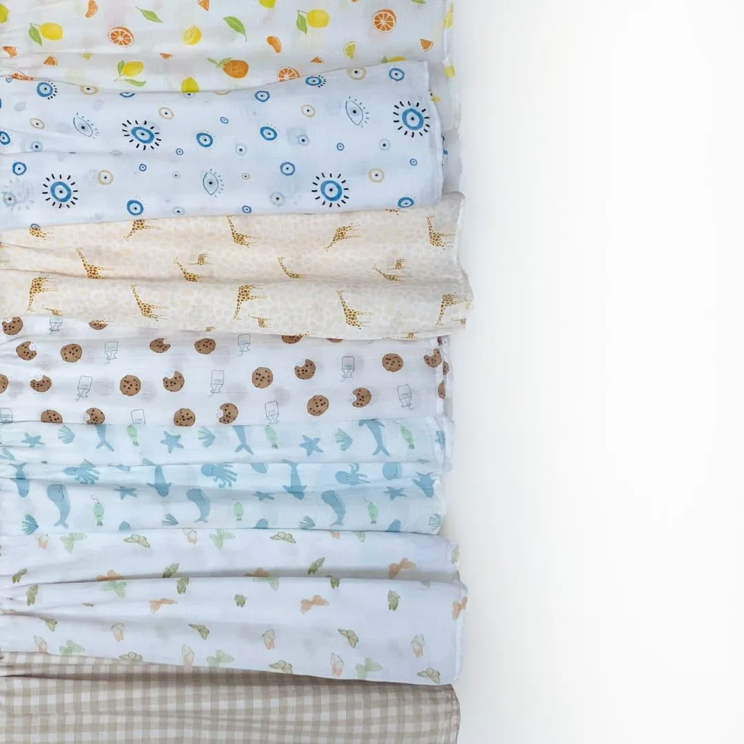 Bamboo Muslin Swaddle Blanket - Gingham