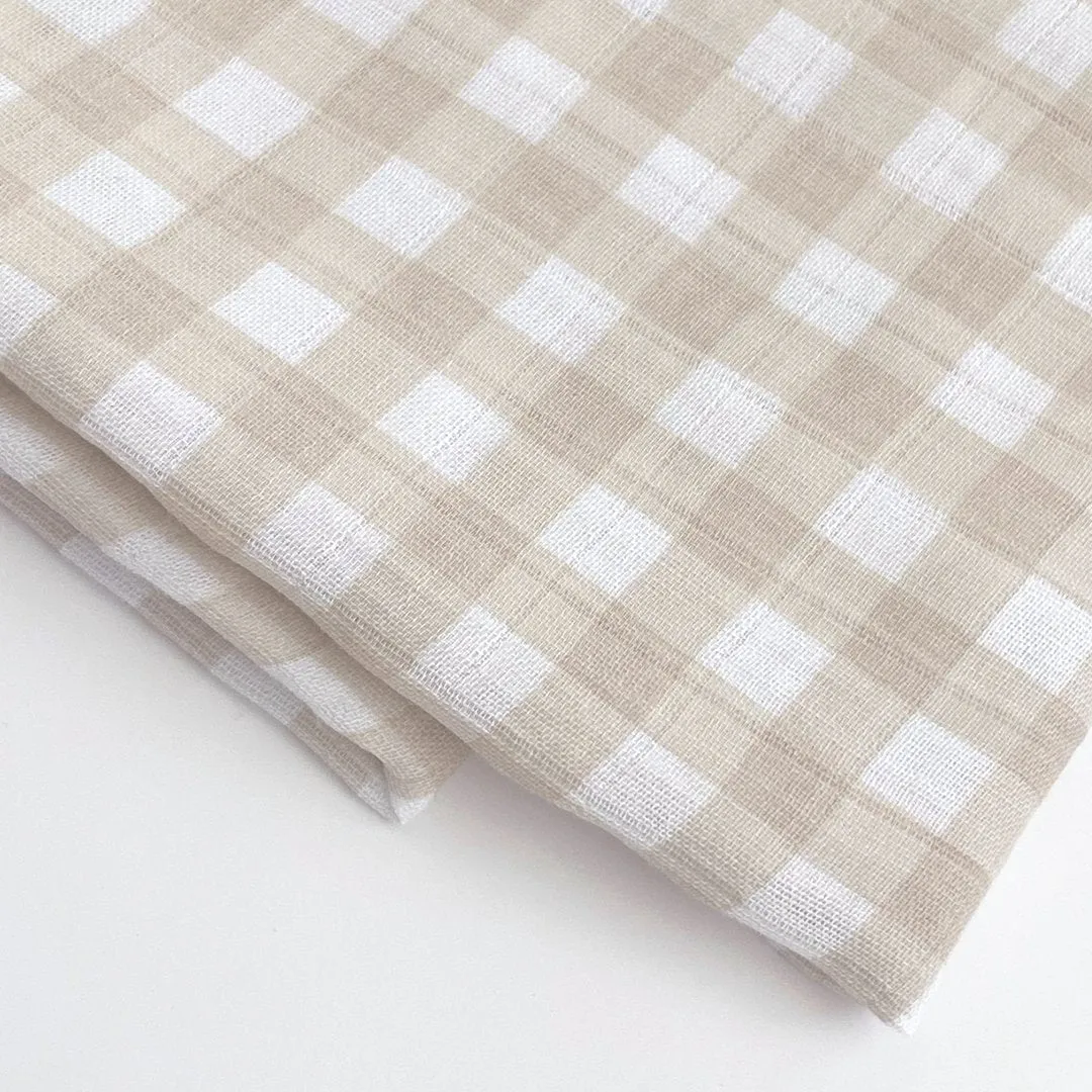 Bamboo Muslin Swaddle Blanket - Gingham