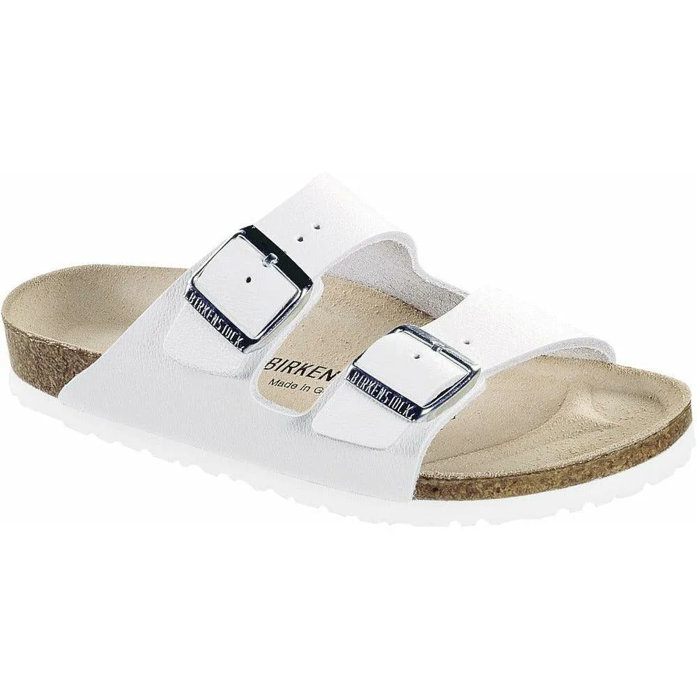 Birkenstock Arizona White Grained Leather Reg