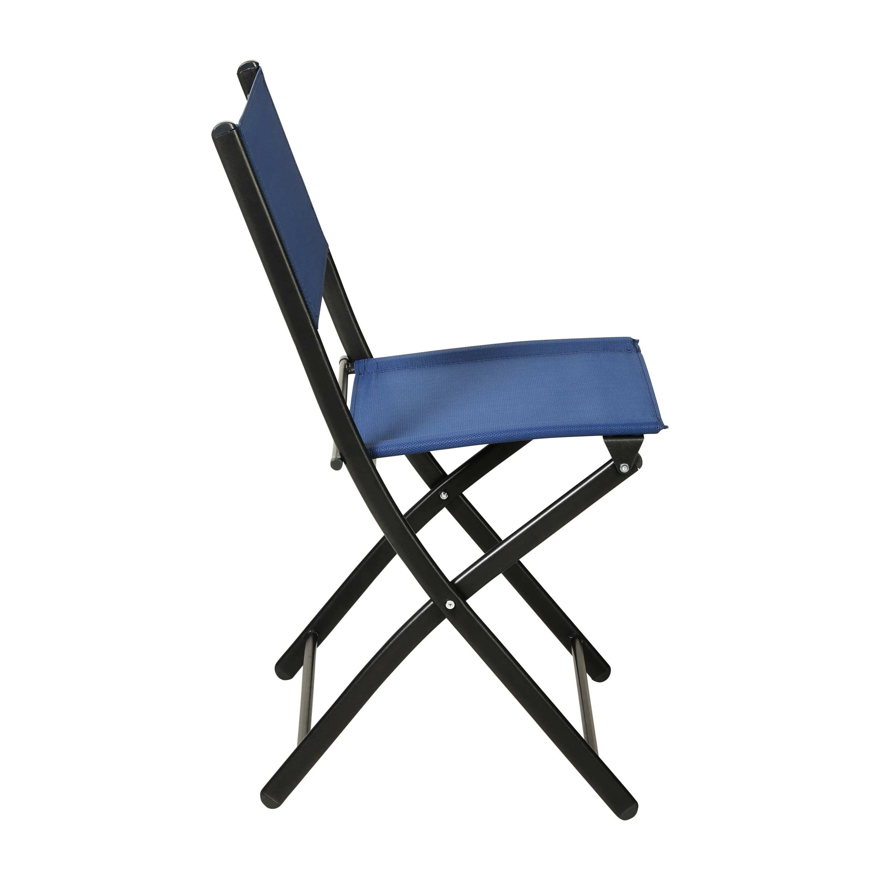 Brazos Set of 2 Commercial Grade Indoor/Outdoor Folding Chairs with Flex Comfort Material Backs and Seats and Metal Frames