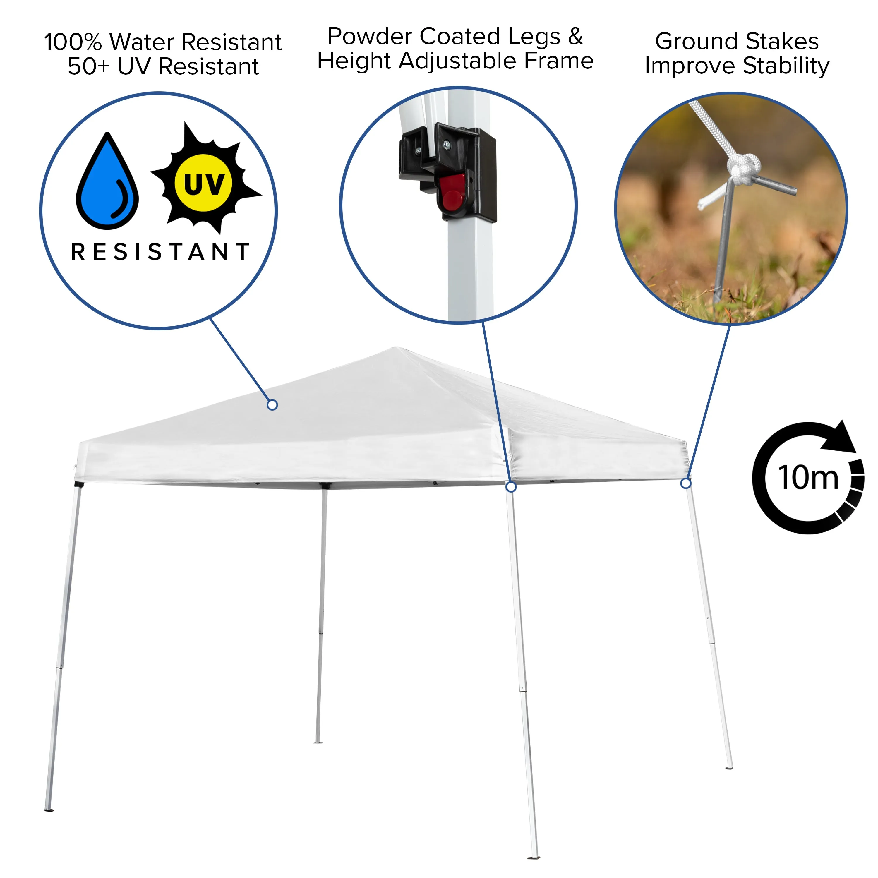 Canopy Tent,Table & 4 Chairs JJ-GZ88183Z-4LEL3-WHWH-GG