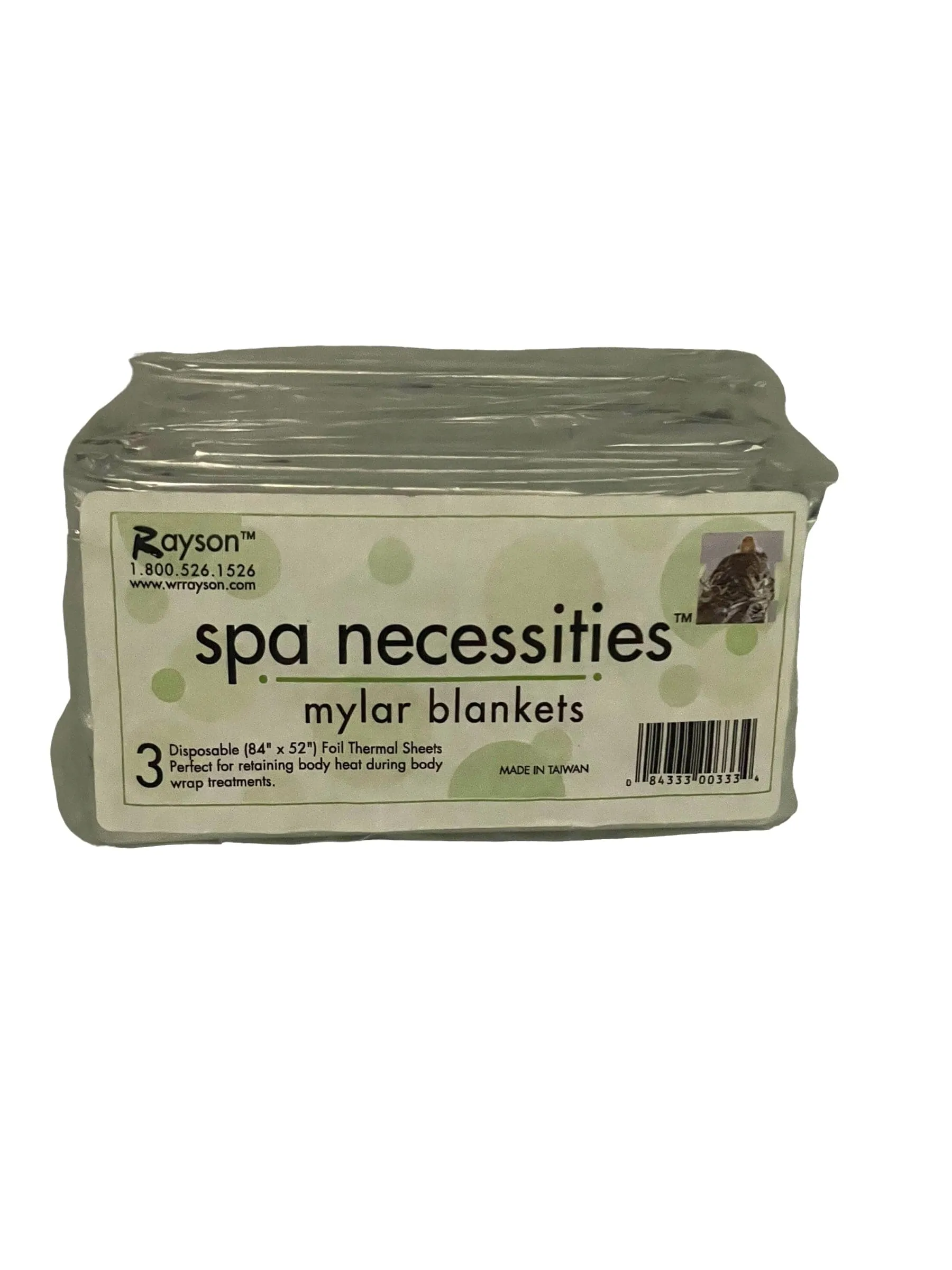 Disposable Mylar Blankets Spa Necessities Foil Thermal Sheets 84"x 52" 3 ct