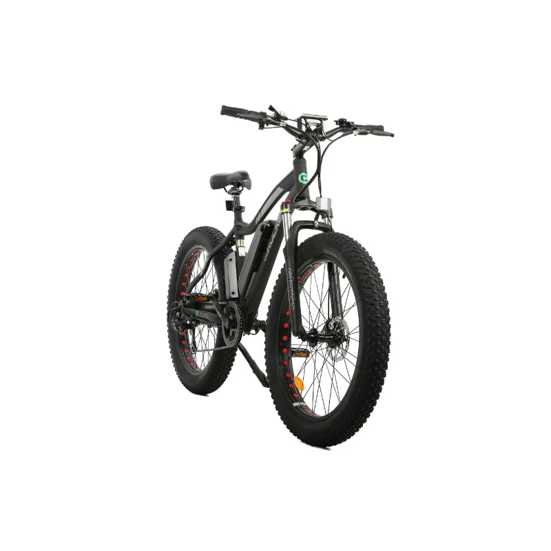 Ecotric Rocket 26" Fat Tire Beach/Snow Electric Bike, Matte Black, 36V/12.5Ah, 500W