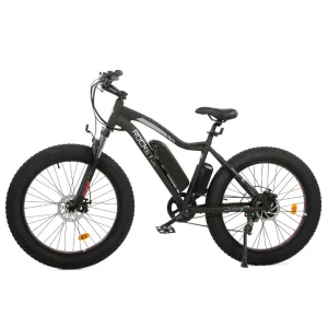 Ecotric Rocket 26" Fat Tire Beach/Snow Electric Bike, Matte Black, 36V/12.5Ah, 500W