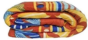 ELSTONE HOME Double Bed Soft Touch Light Weight Fleece Blanket/Warm Bedsheet for Light Winters/Summer/AC Blankets (Multicolour, Print May Vary)