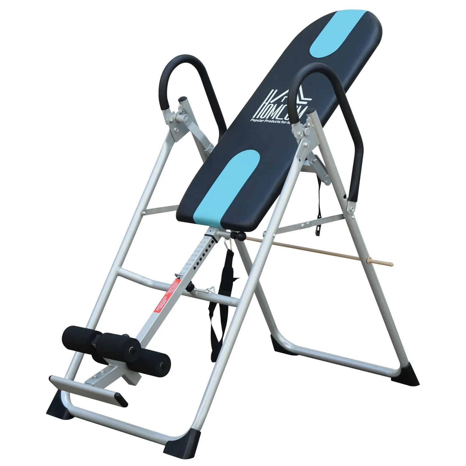 Foldable Gravity Inversion Table Back Therapy Home Fitness Bench Black