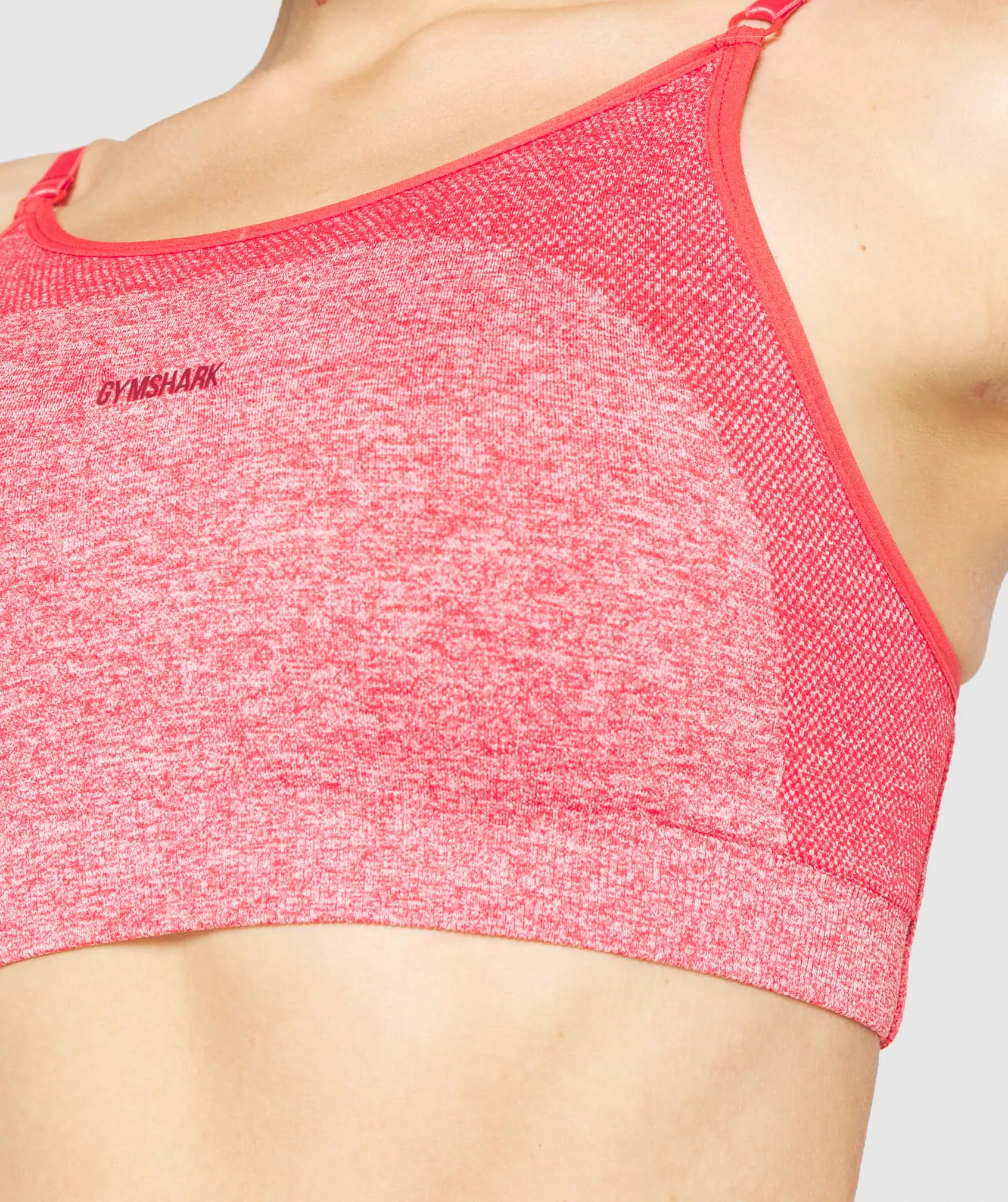 Gymshark Flex Strappy Sports Bra - Red Marl/Claret