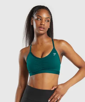 Gymshark Ruched Sports Bra - Motivate Teal