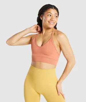 Gymshark Studio Seamless Sports Bra - Orange