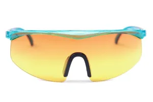 HAPPY HOUR SUNGLASSES FIRE BIRDS CLEAR TURQUOISE/ORANGE FADE