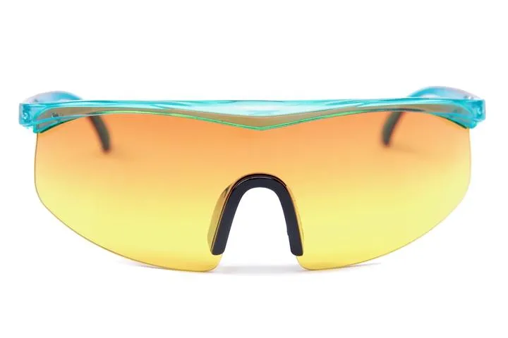 HAPPY HOUR SUNGLASSES FIRE BIRDS CLEAR TURQUOISE/ORANGE FADE