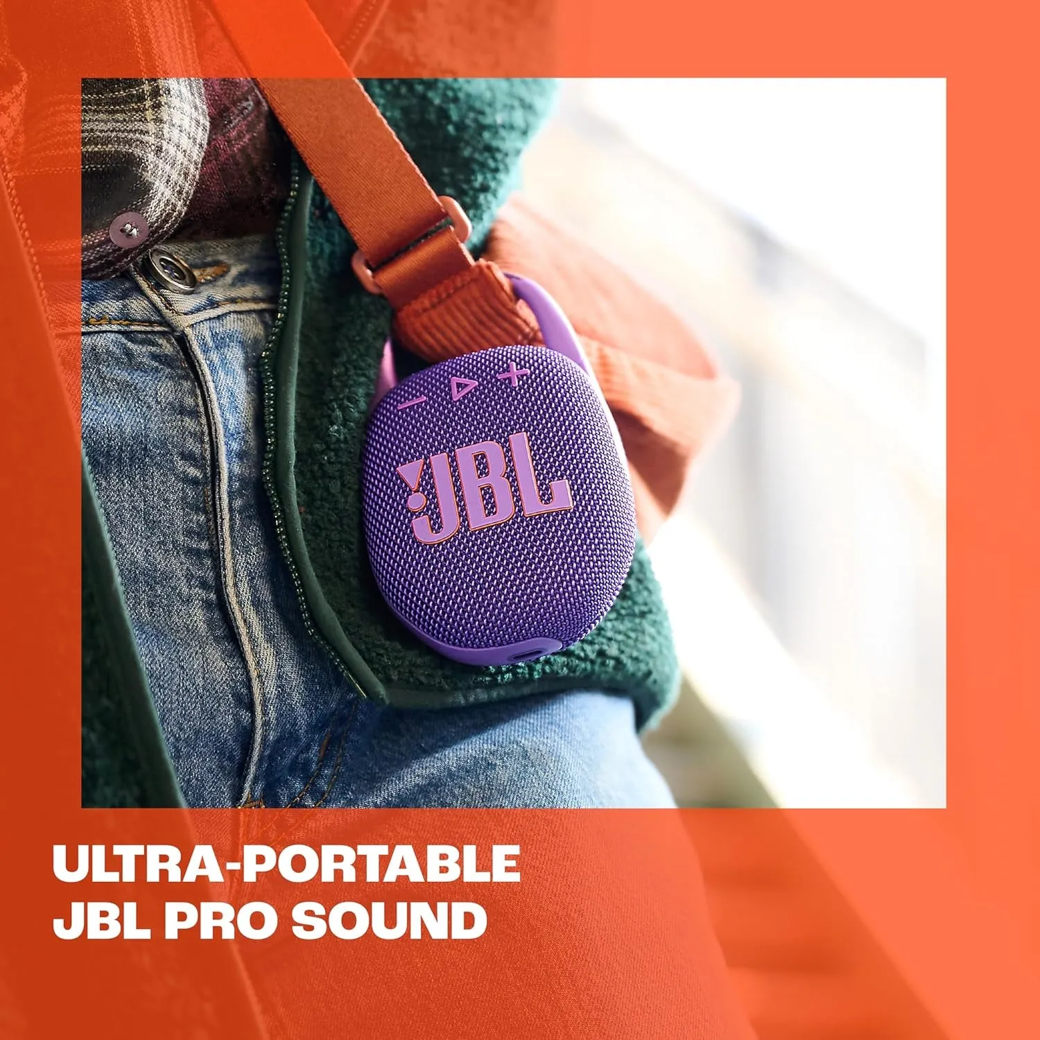 JBL Clip 5 - Ultra-Portable, Waterproof & Dustproof Bluetooth Speaker, Big Pro Sound with Punchy Bass, Integrated Carabiner, up to 12 Hours of Play, Made in Part with Recycled Materials (Black)