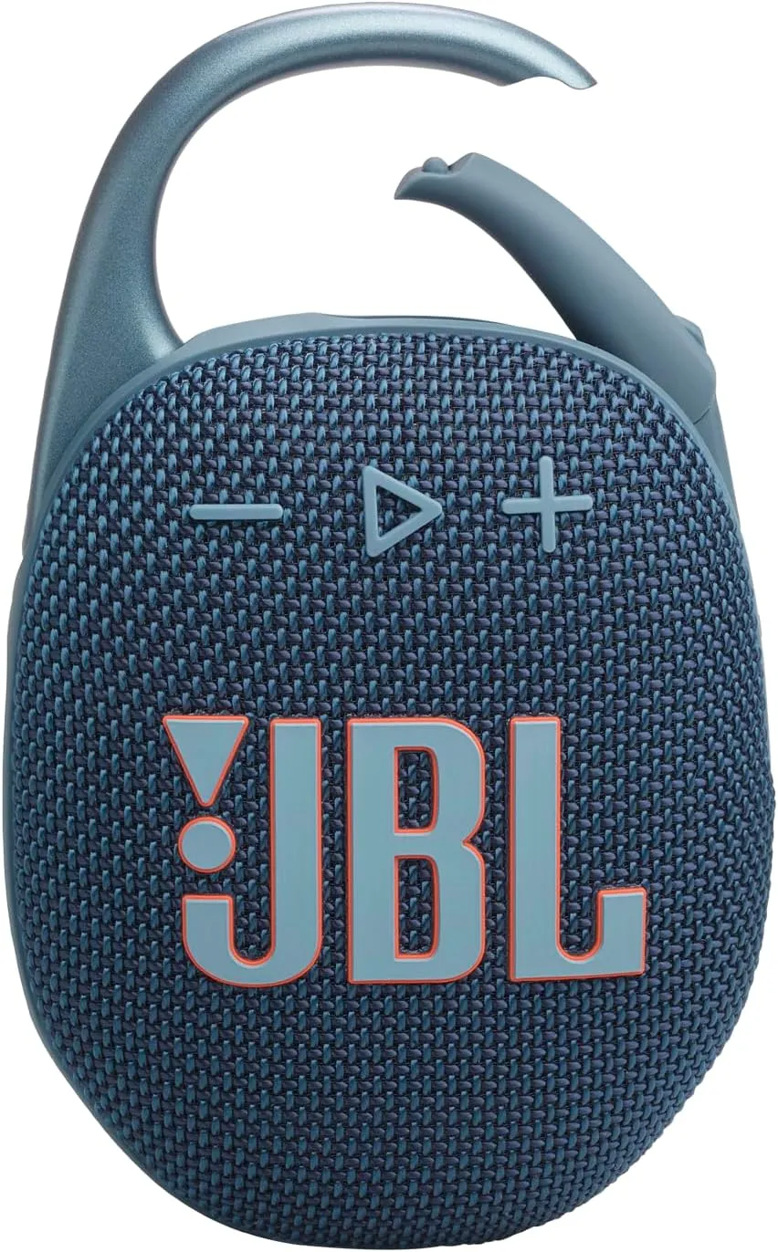 JBL Clip 5 - Ultra-Portable, Waterproof & Dustproof Bluetooth Speaker, Big Pro Sound with Punchy Bass, Integrated Carabiner, up to 12 Hours of Play, Made in Part with Recycled Materials (Black)