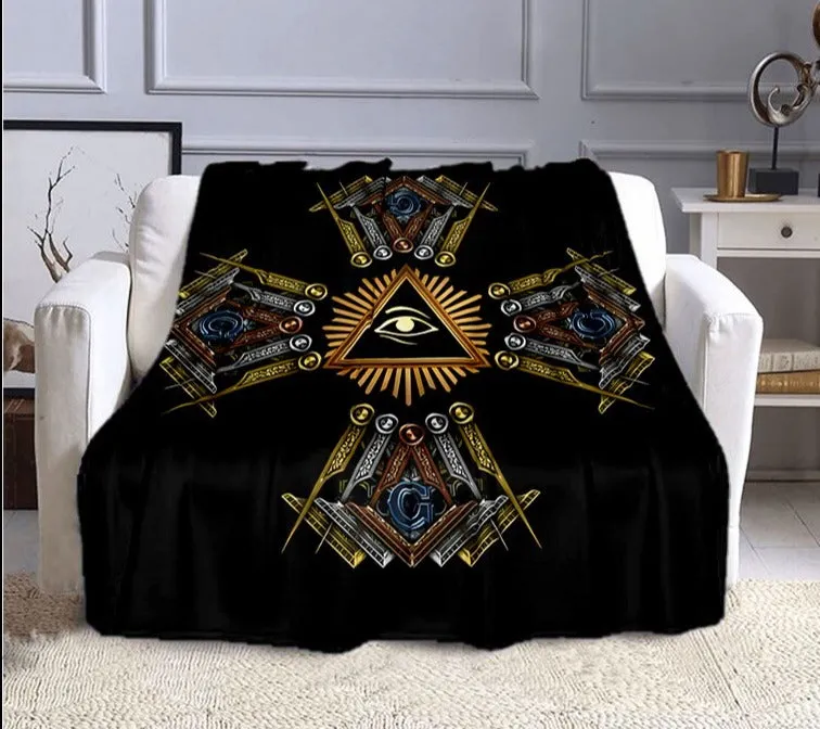 Master Mason Blue Lodge Blanket - Cashmere Material