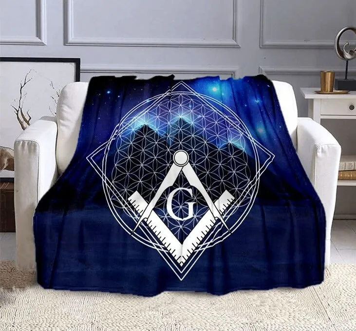 Master Mason Blue Lodge Blanket - Dark Blue