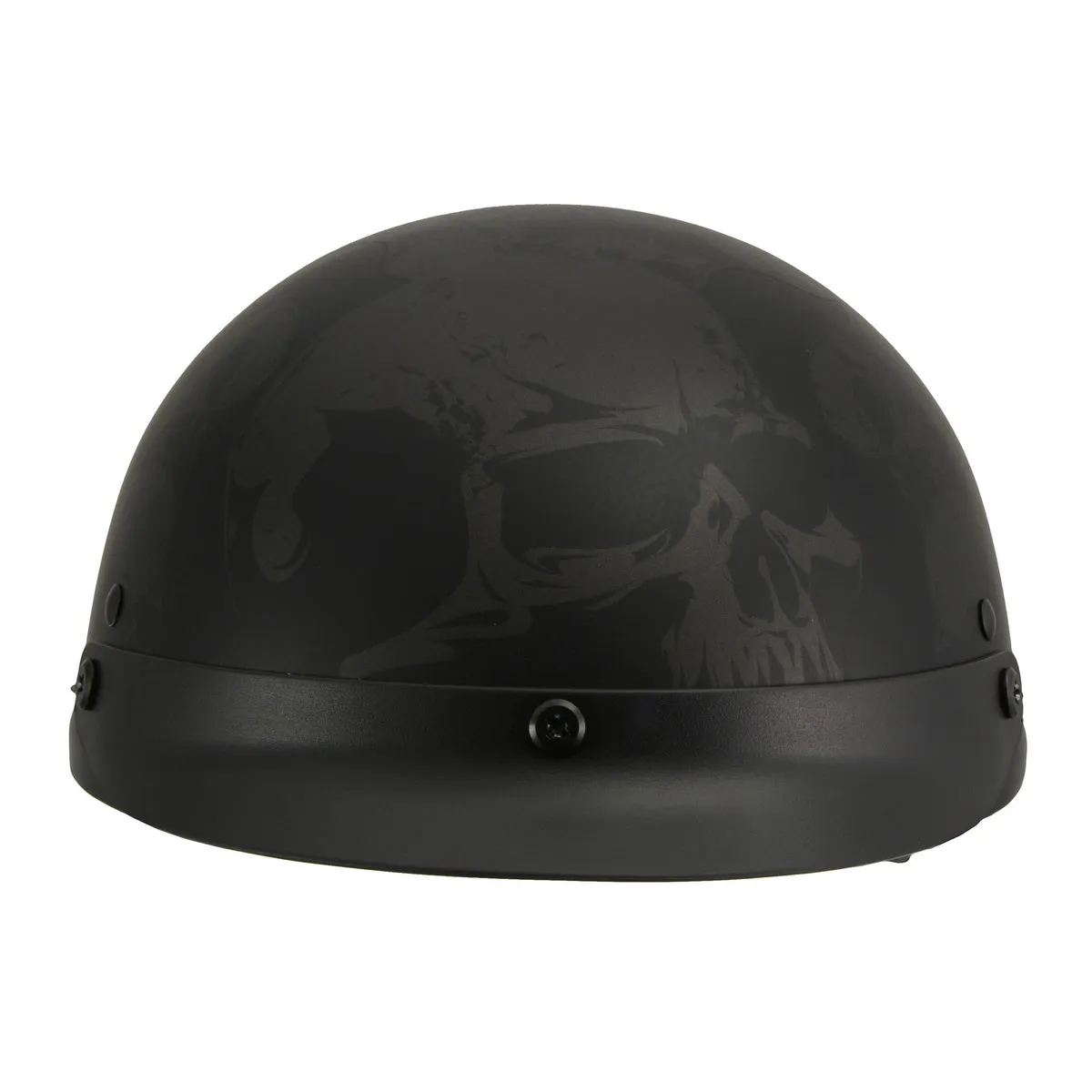 Milwaukee Helmets MPH9873N Novelty 'Gathering of Skulls' Matte Black Half Helmet