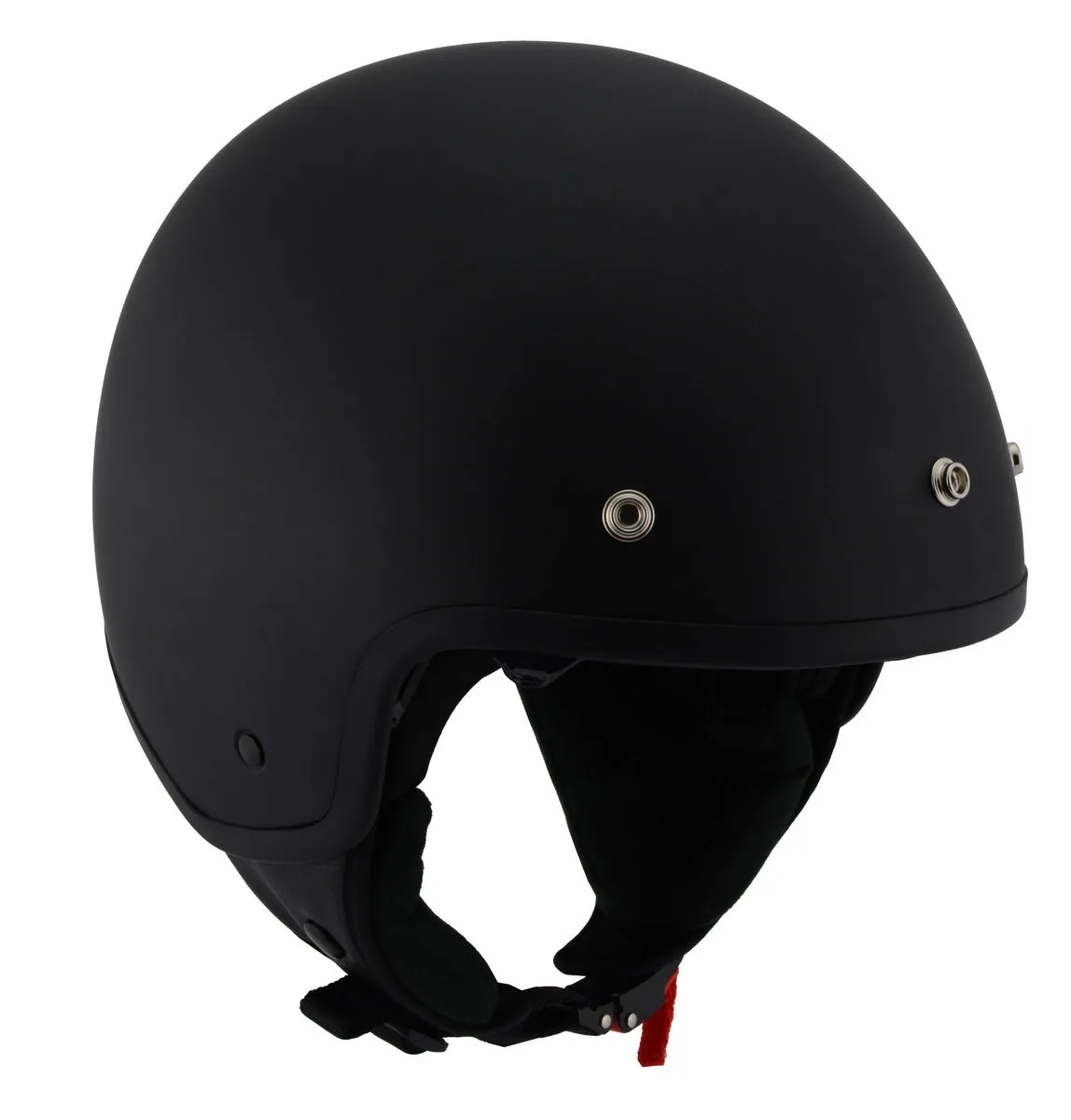 Milwaukee Performance Helmets MPH9700DOT 'Accelerator' 3 /4 Open Face Matte Black Helmet