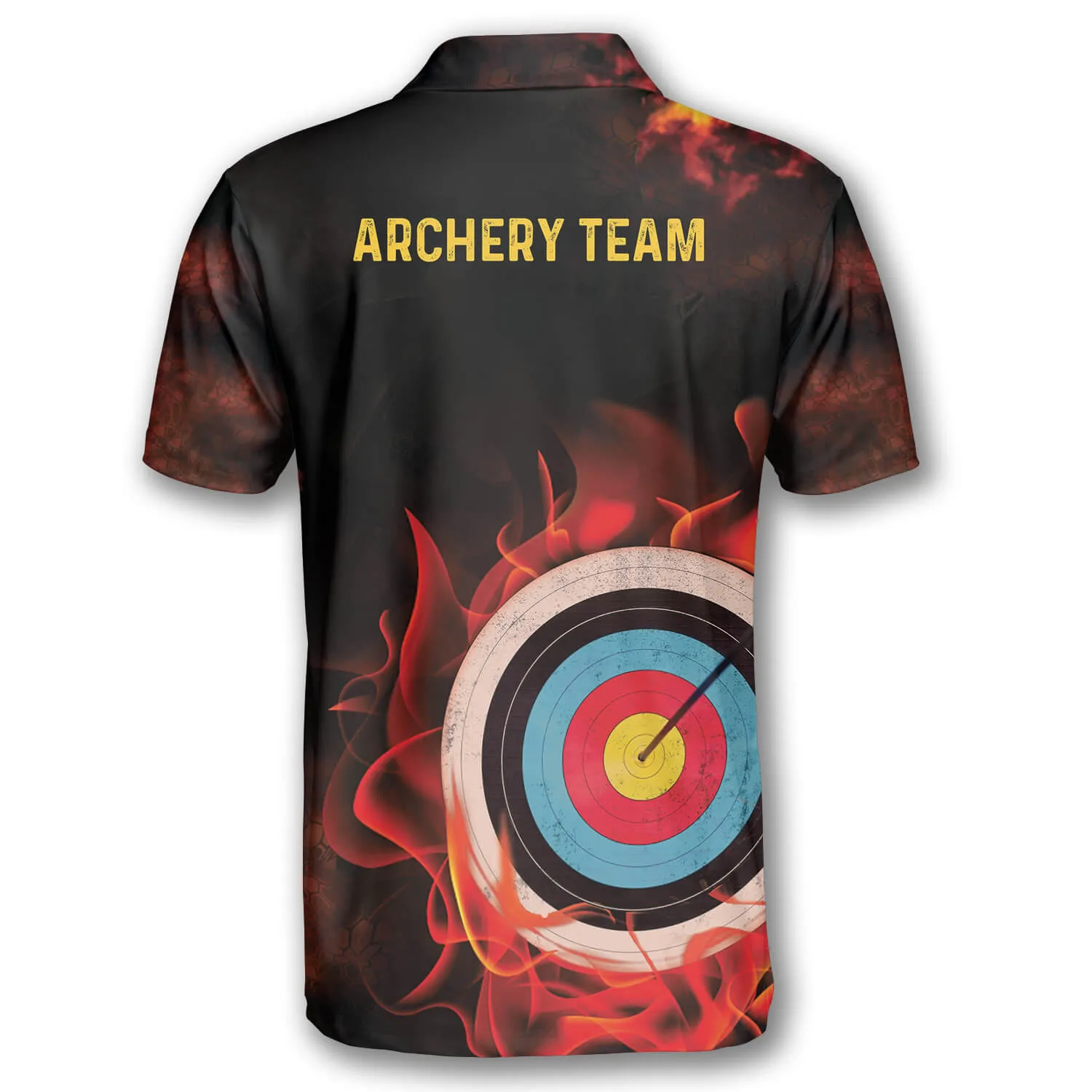 On Fire Red Skull Custom Archery Shirts For Men, Personalized Archery Shirt, Idea Gift for Archer