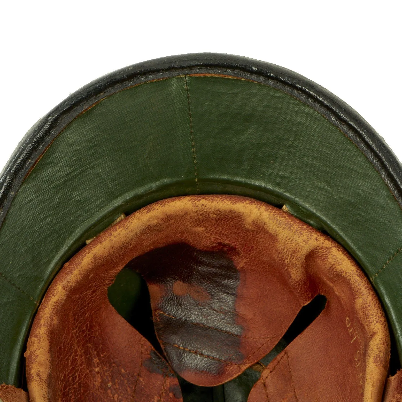 Original British 1960s Issue Cloth Covered Cork Fire Brigade Helmet by Helmets Ltd.