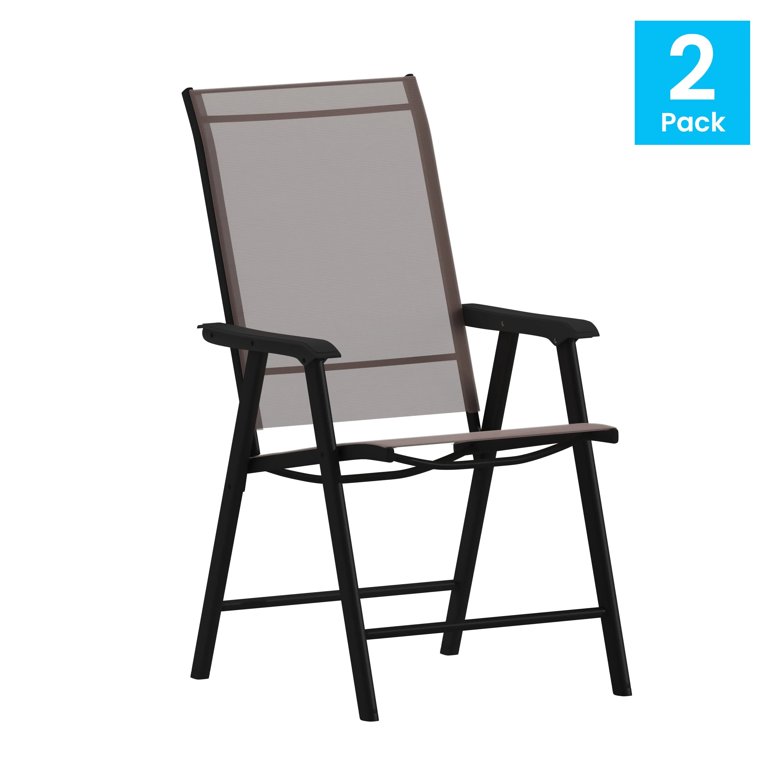 Paladin Outdoor Folding Patio Sling Chair (2 Pack)