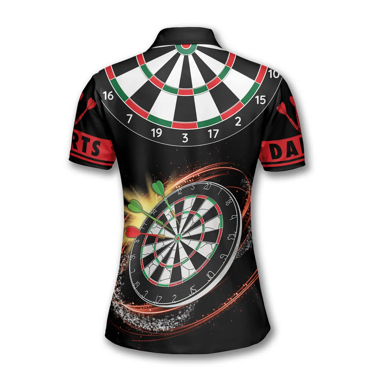 Personalized Darts Red Black Version Custom Darts Polo Shirts for Women