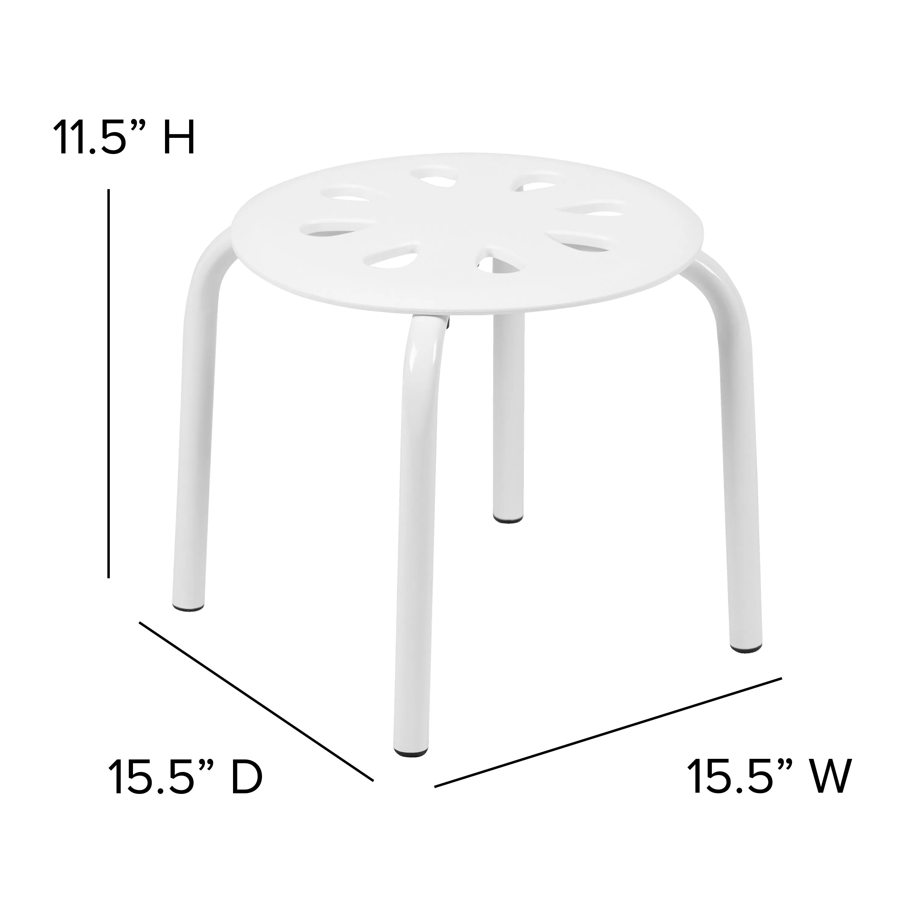 Plastic Nesting Stack Stools, 11.5"Height (5 Pack)