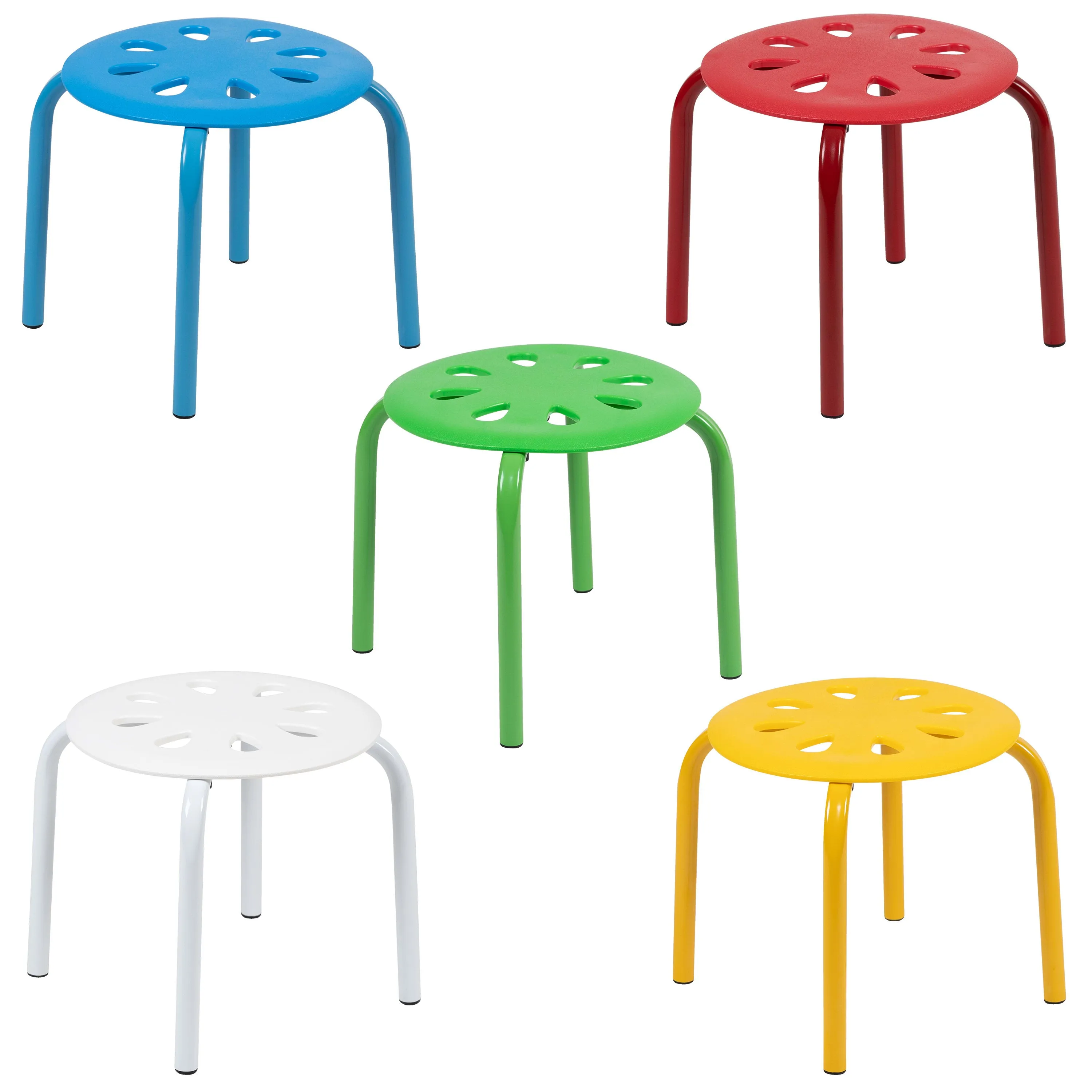 Plastic Nesting Stack Stools, 11.5"Height (5 Pack)