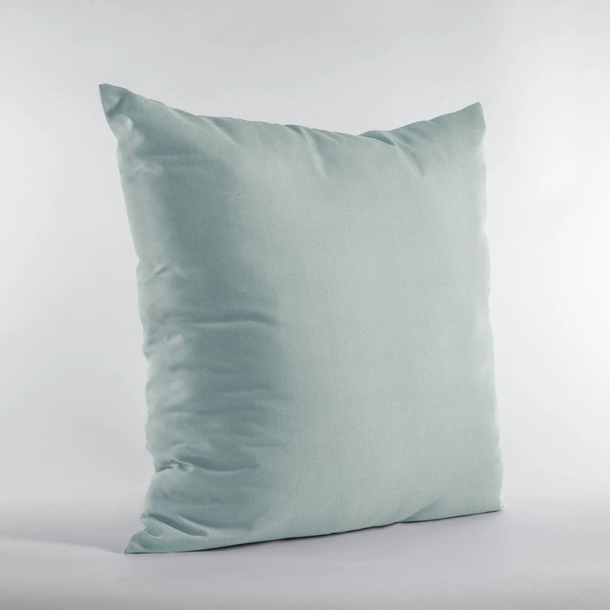 Plutus Aqua Solid Shiny Velvet Luxury Throw Pillow