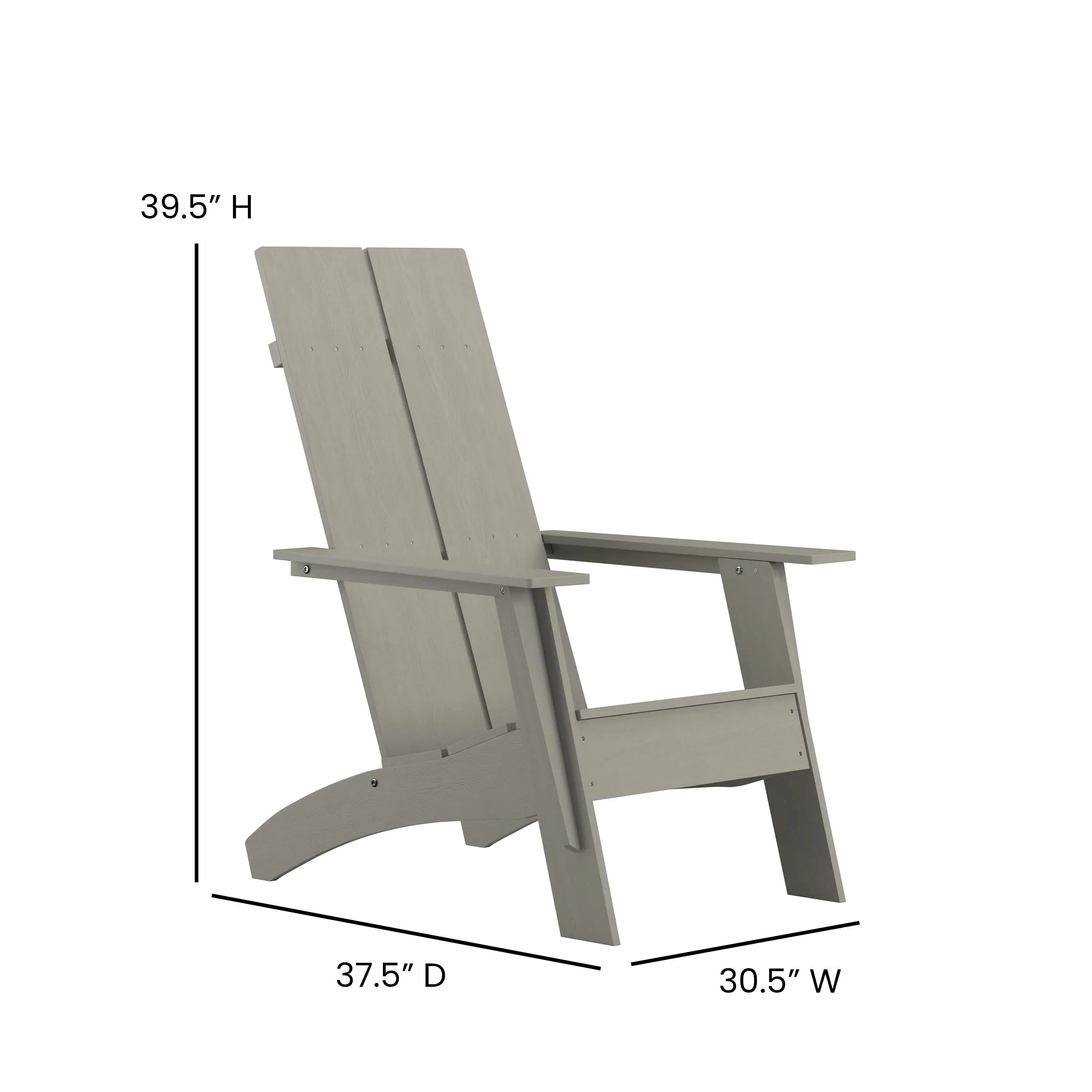 Sawyer Set of 2 Modern All-Weather 2-Slat Poly Resin Adirondack Chairs with 22" Round Wood Burning Fire Pit