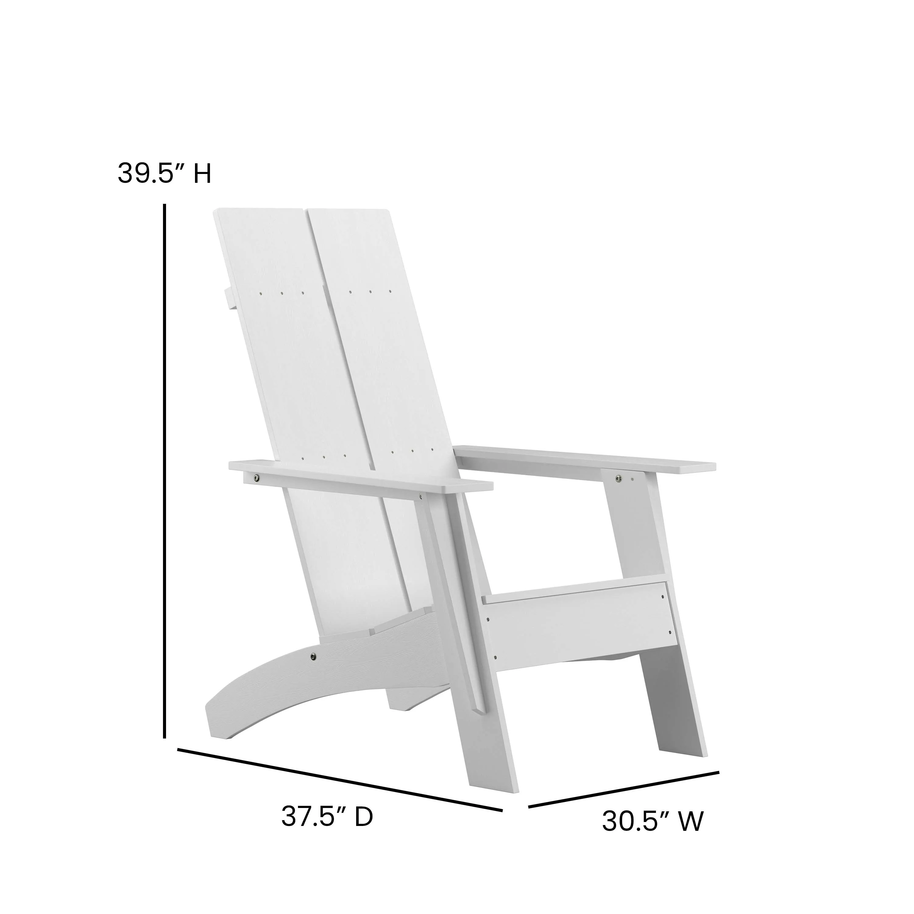 Sawyer Set of 2 Modern All-Weather 2-Slat Poly Resin Adirondack Chairs with 22" Round Wood Burning Fire Pit