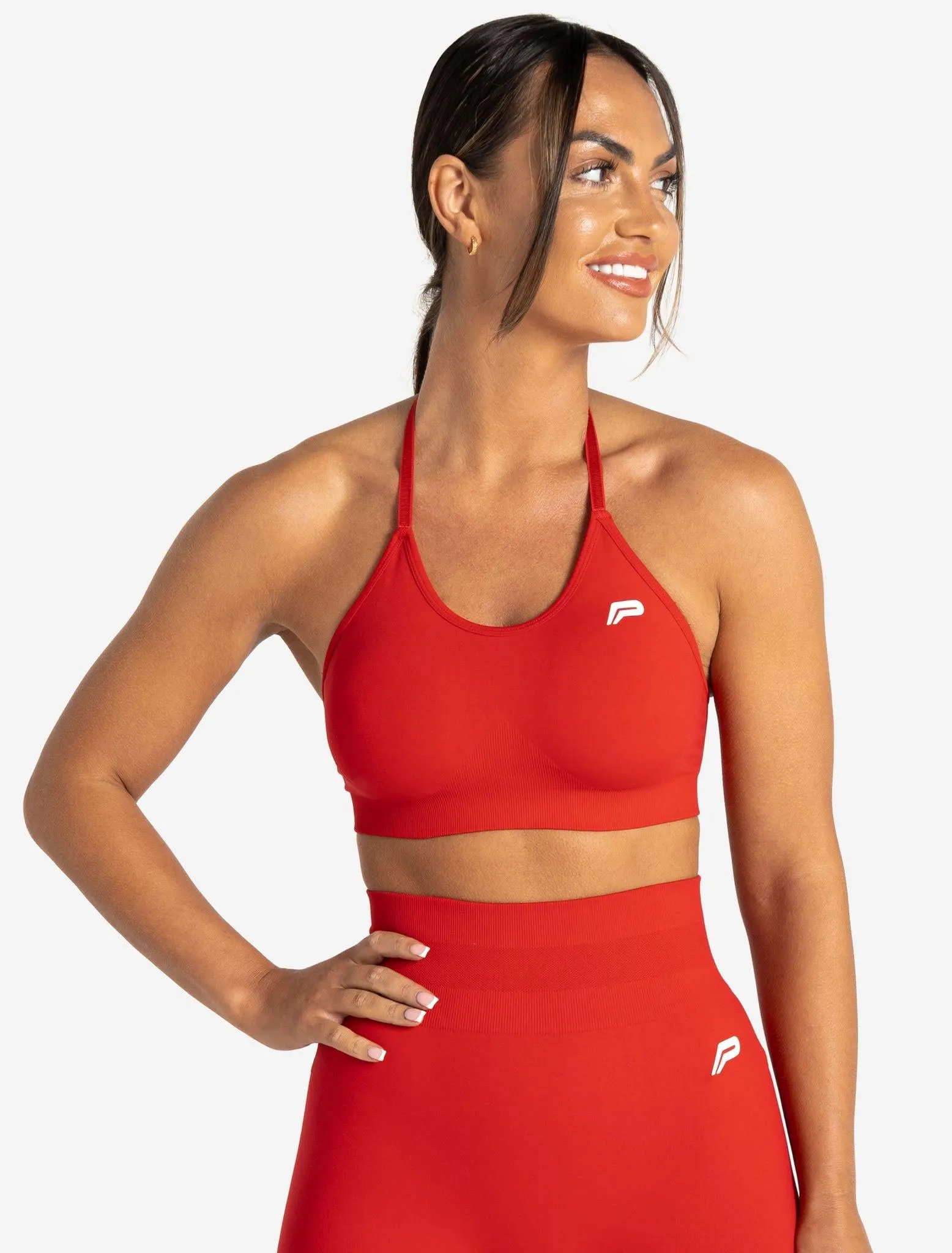 Scrunch Seamless Sports Bra - Candy Red