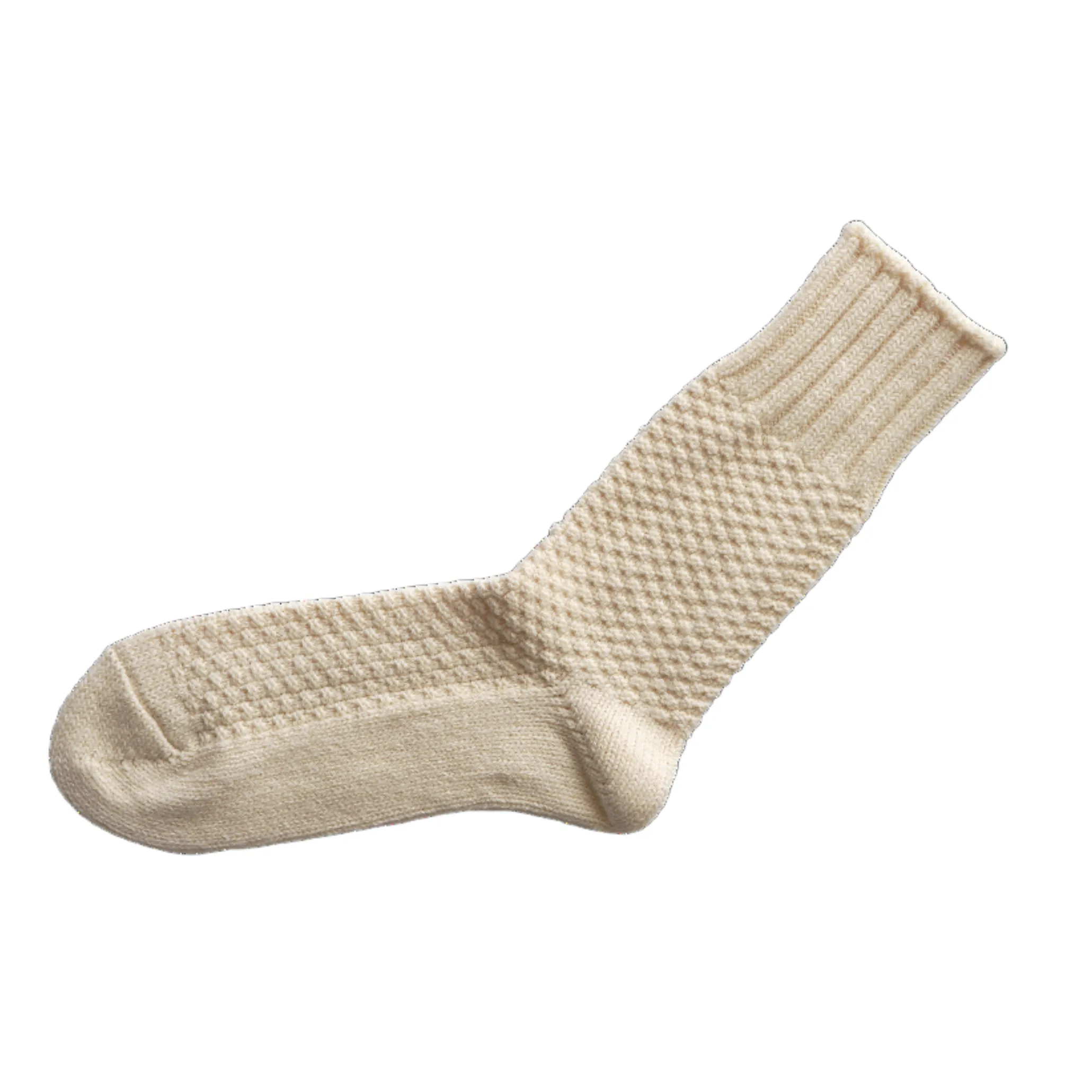 Wool Cotton Boot Socks - Ivory